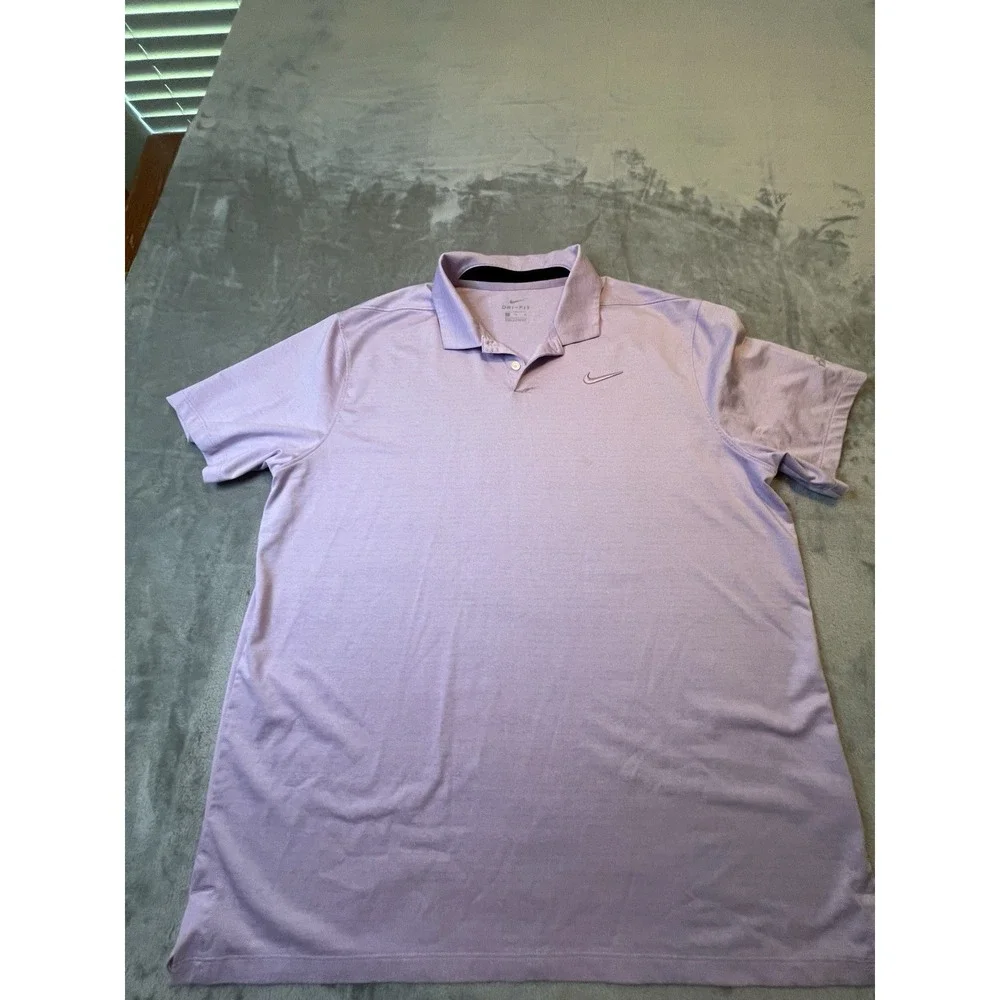 Nike Dri Fit  Shirt Mens XL Purple Bonita Bay Club Golf Short Sleeve Polo